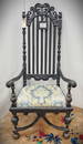 William And Mary C 1680 Beechwood Armchair From Elmstead Hall, Kent, England 56"H X 26"W X 19 1/2"D