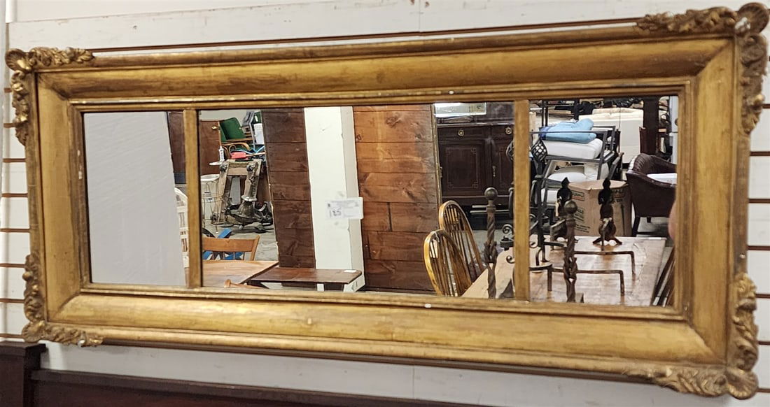 Empire Gilt Frame 3 Part Mirror 23" X 54 1/2" (1 of 4)