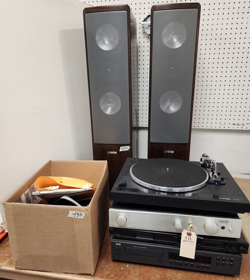 Stereo Equipment - Thorens Turntable, Creek Amp, NAD Compact Disc Player, Parasound 2 pre 2 zone (1 of 4)