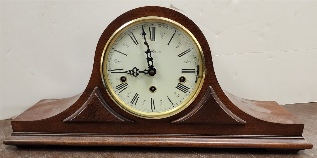 Howard Miller Mahogany Mantel Clock 9 1/2"H X 20 1/2"W X 4 3/4"D (1 of 6)
