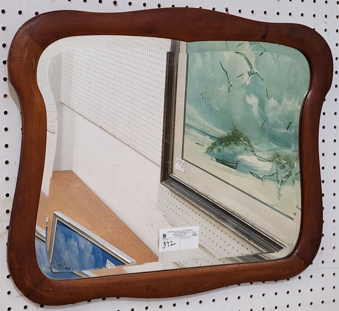 Framed Bevelled Mirror 19" X 22 1/2": Framed Bevelled Mirror 19" X 22 1/2"