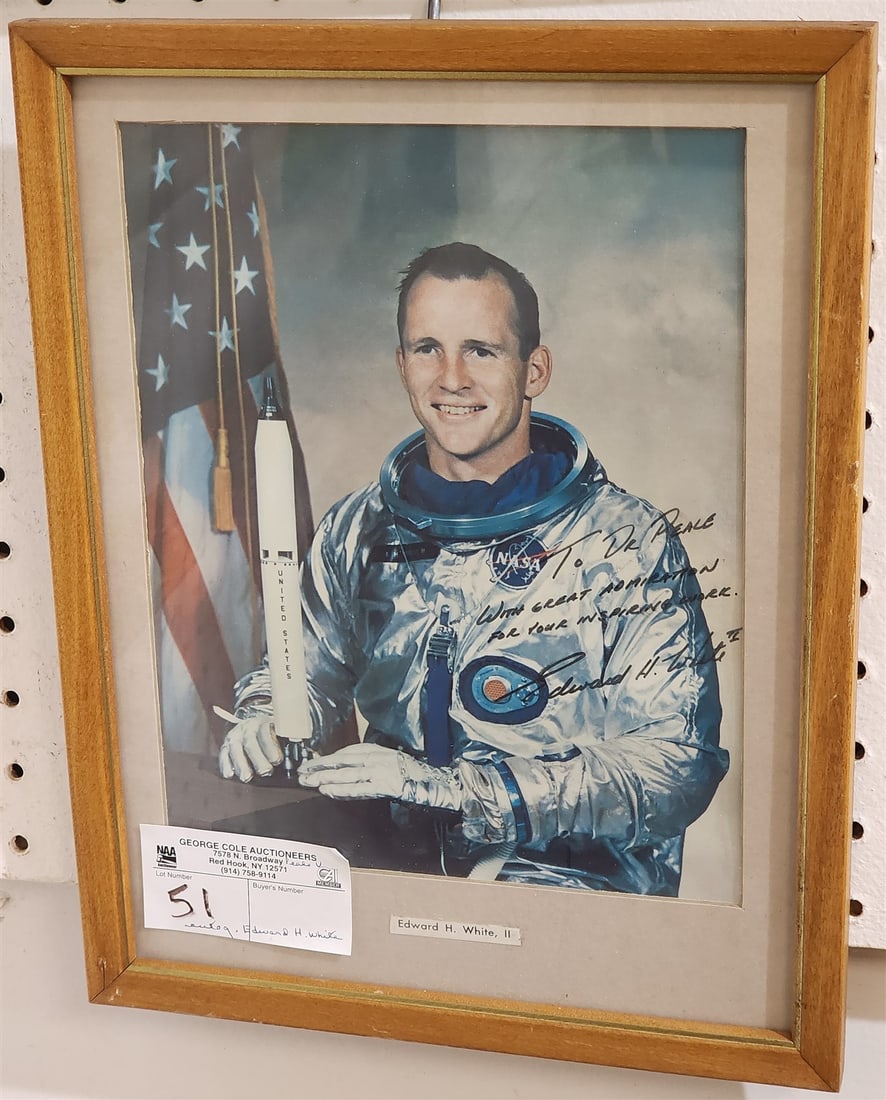 Framed Autog Photo Astronaut Edward H. White II 9 1/2" X 7 1/2" (1 of 1)