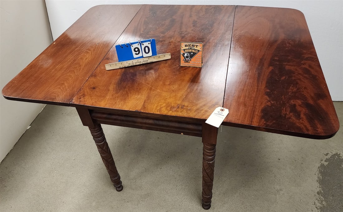 Empire Mahog Drop Leaf Table 29"H X 52 1/2"L X 40"W Open: Empire Mahog Drop Leaf Table 29"H X 52 1/2"L X 40"W Open
