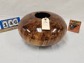 Sgnd Matt Moulthrop Red Maple Burl Turned Art Sculpture 8"H XN 14 1/2" Diam
