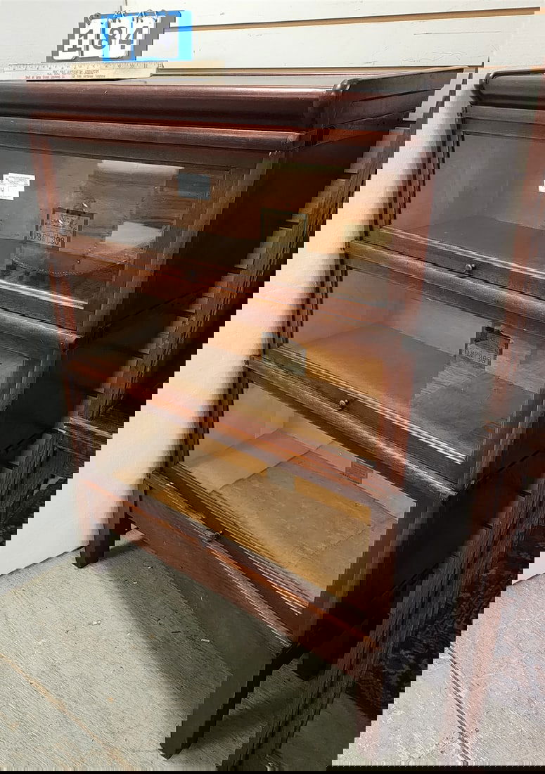 Vintage Globe Wernicke Co Mahog 3 Section Stackable 47"H X 34"W X 12"D (1 of 2)