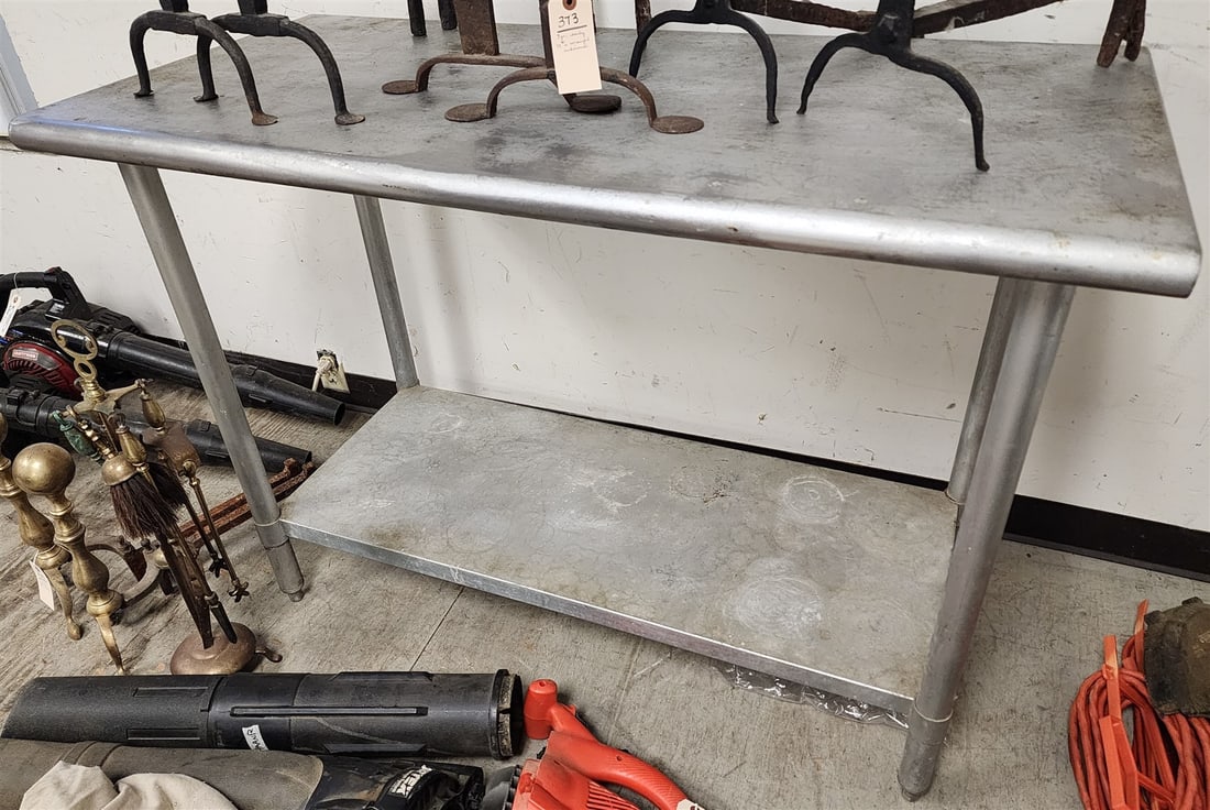 Stainless Kitchen 2 Tier Wk Table 35 1/2"H X 49"W X 24"D: Stainless Kitchen 2 Tier Wk Table 35 1/2"H X 49"W X 24"D