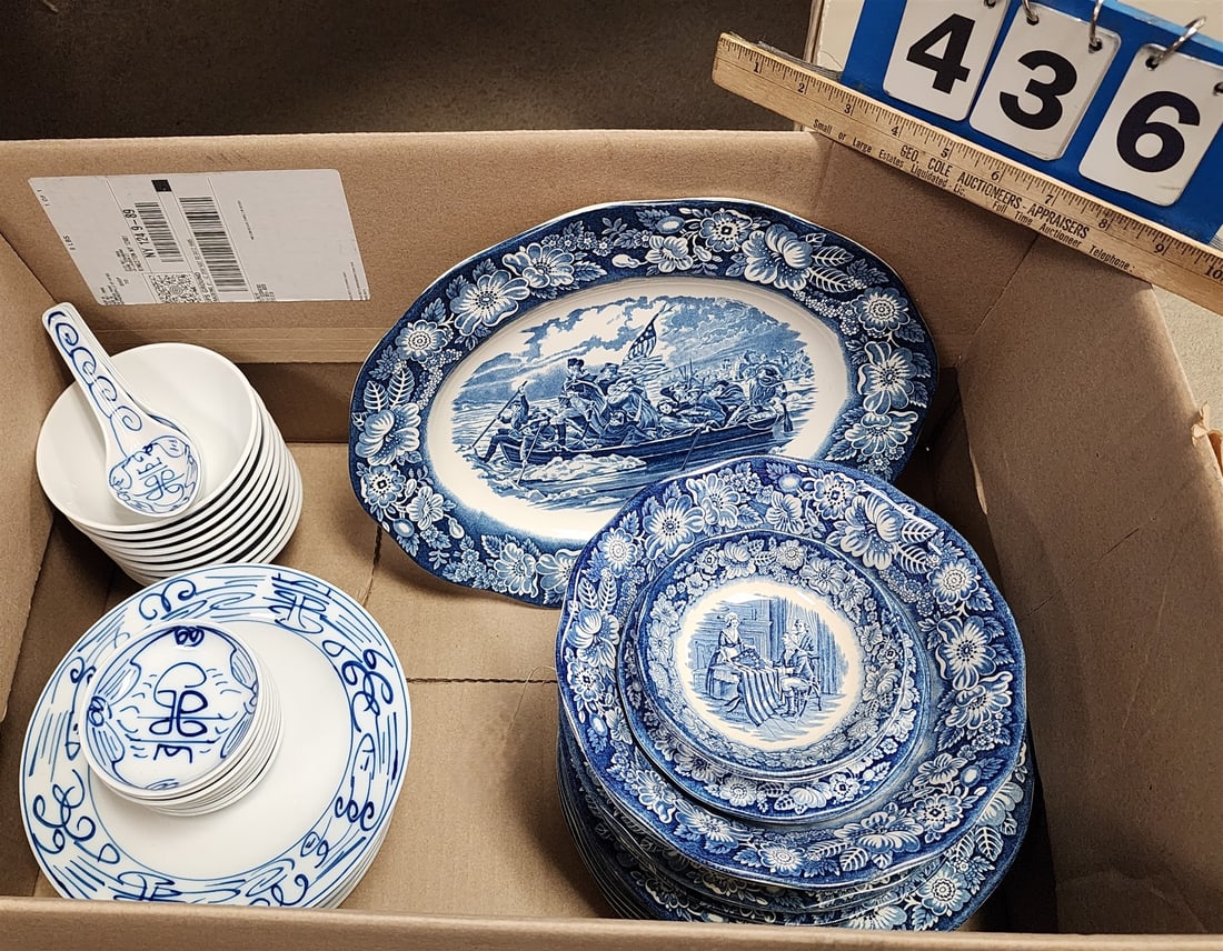 Bx 34 Pc Chinese Dinner Service, 24 Pc Liberty Blue (1 of 4)