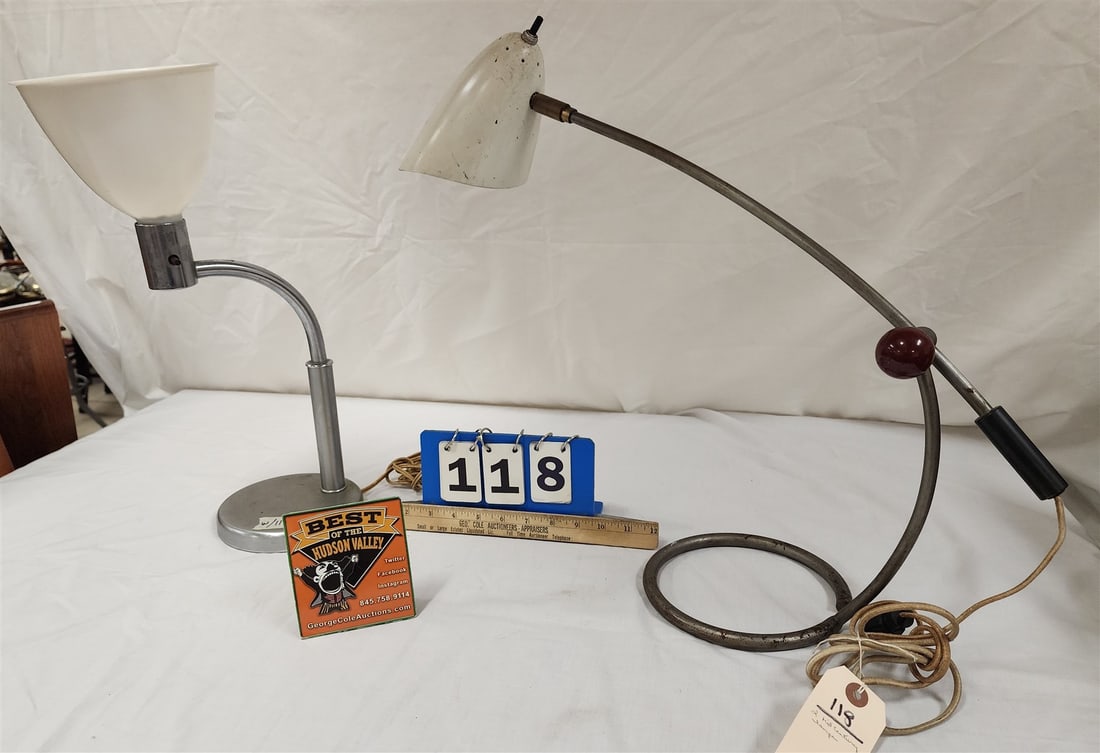 Mid Century Adjustable Desk Lamp + Chrome Base Lamp (1 of 4)