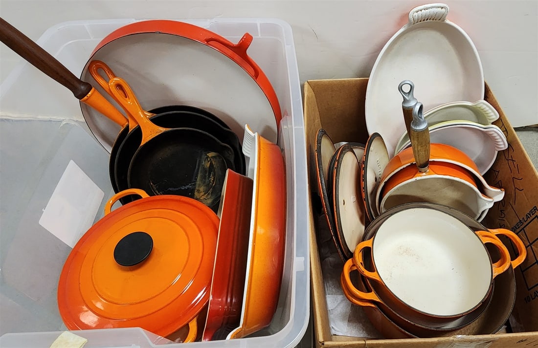 Tub + Bx 16 Pc Le Cruset Enameled Cast Iron Cookware (1 of 5)