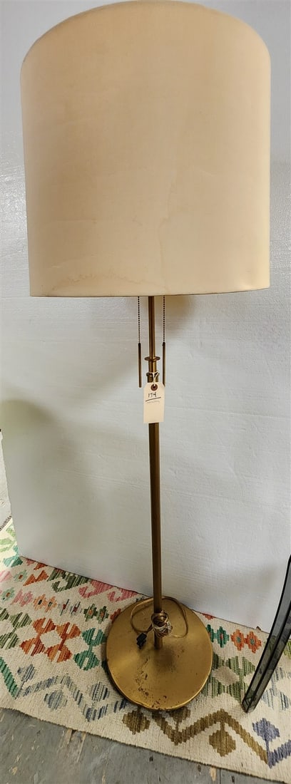 Mid Century Brass Floor Lamp 55" (1 of 4)
