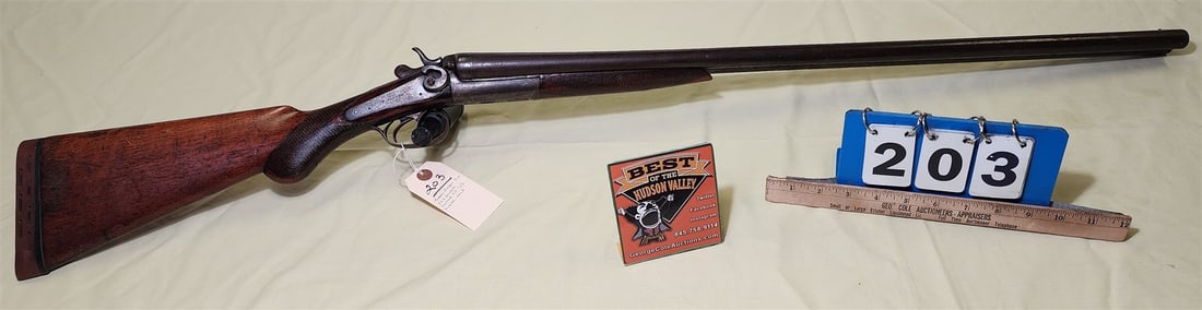 Thomas Barker 12 Ga SXS Double Barrel S/N 758 Breech Load Cart - READ DESCRIPTION!: Thomas Barker 12 Ga SXS Double Barrel S/N 758 Breech Load CartThis Lot Requires A Background Check, There is a Charge for the background check and other important information as listed below.The succe