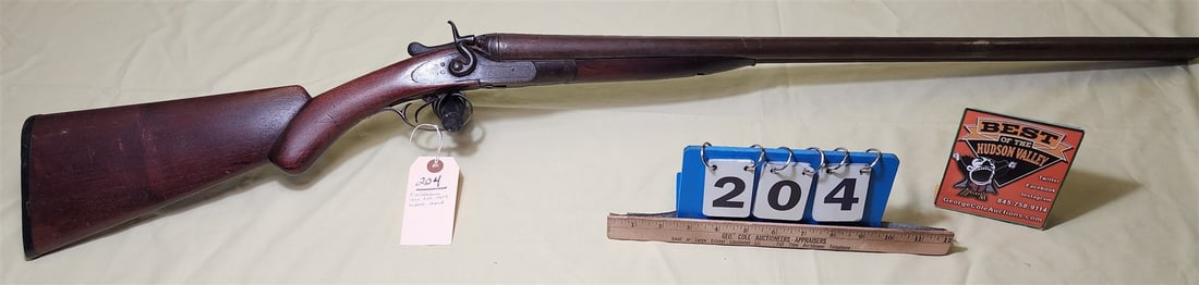 F. Williams 12 Ga SXS Double Barrel S/N13877 Breech Load Cart - READ DESCRIPTION!: F. Williams 12 Ga SXS Double Barrel S/N13877 Breech Load Cart This Lot Requires A Background Check, There is a Charge for the background check and other important information as listed below. The succ
