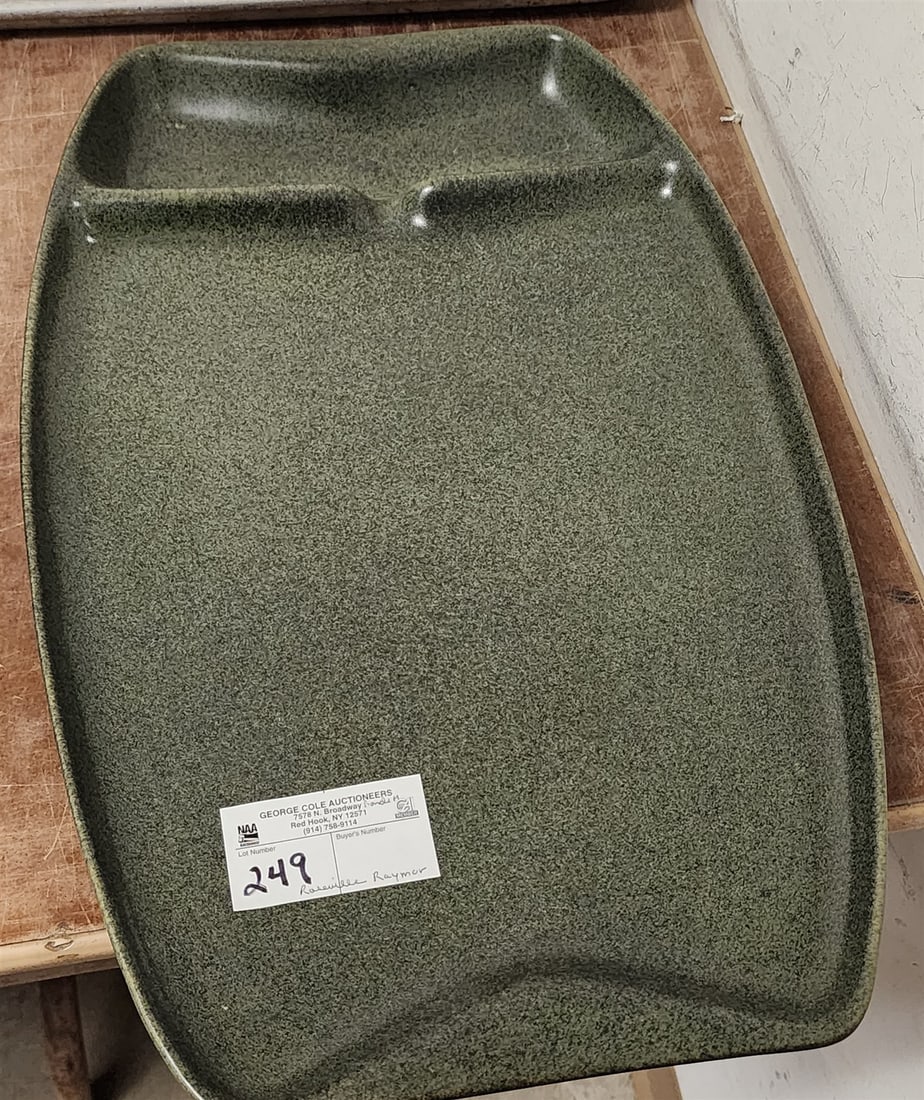 Roseville Raymour Mid Century Ceramic Platter 20" X 12 1/2" w/gravy well (1 of 2)