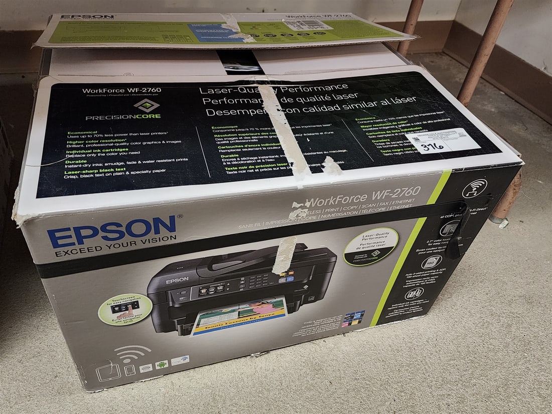 New Bxd Epson Workforce WF 2760 Wireless, Print, Copy , Scan (1 of 3)