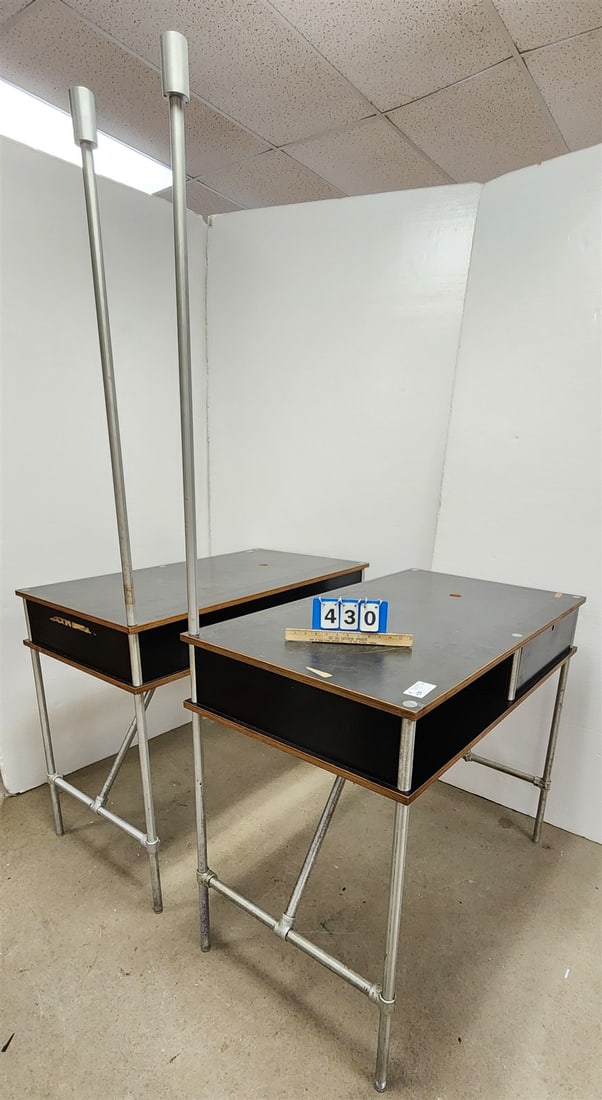 Lot of 2 -1 Drawer Wk Tables 38 1/2"H X 46"W X 26"D: Lot of 2 -1 Drawer Wk Tables 38 1/2"H X 46"W X 26"D