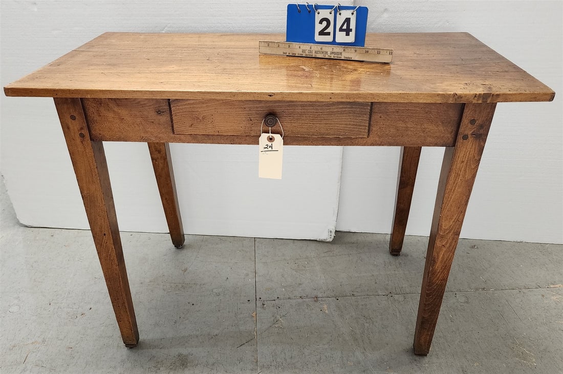 19th C 1 Drawer Stand 28"H X 39 1/4"W X 21"D (1 of 3)