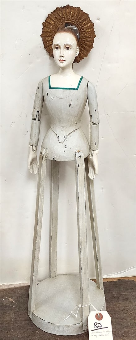 Wooden Santos Cage Doll w/ Jointed Arms 26" (1 of 1)