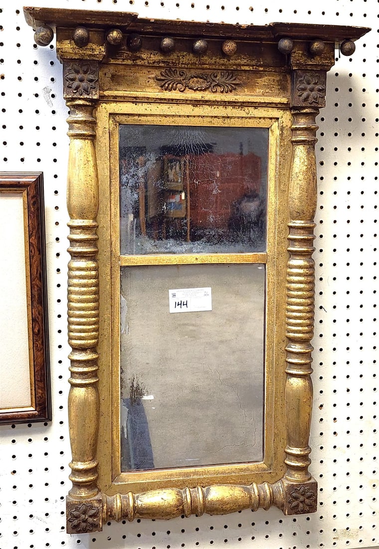 Empire Giltwood 2 part Framed Mirror 32" X 21": Empire Giltwood 2 part Framed Mirror 32" X 21"