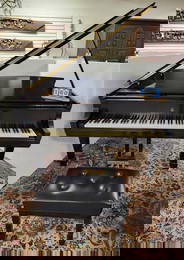 Steinway Ebonized Grand Piano 5'9" #440602 M W/ Bench