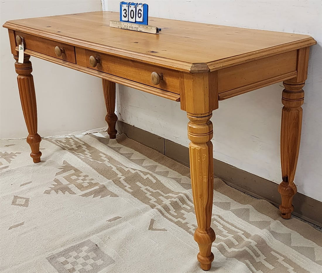 Pine 2 Drawer Console Table By Lane 29 1/2"H X 54"W X 23 1/2"D (1 of 5)