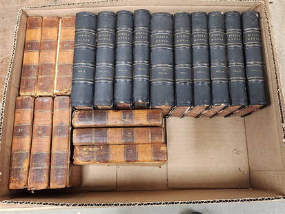 Bx 10 Vols Byrons Wks. John Murray London 1851 + 9 Leather Bound Vols British Theatre 1791: Bx 10 Vols Byrons Wks. John Murray London 1851 + 9 Leather Bound Vols British Theatre 1791