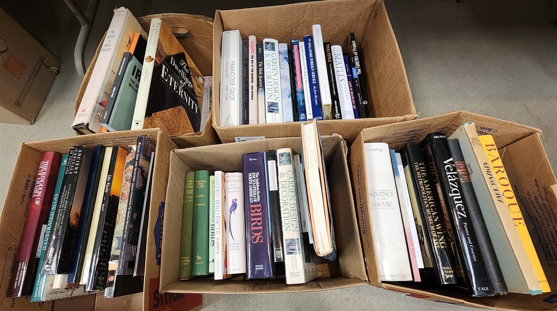 Lot 5 Bxs. Books Art, Birds, Garden, (1 of 6)