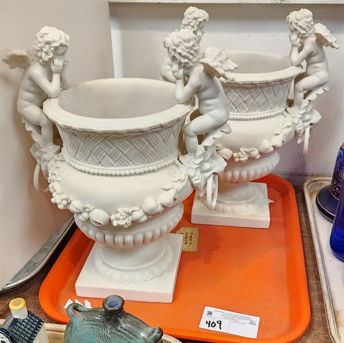 Tray Pr. Polymer Urns 13 1/2"H X 10"diam: Tray Pr. Polymer Urns 13 1/2"H X 10"diam