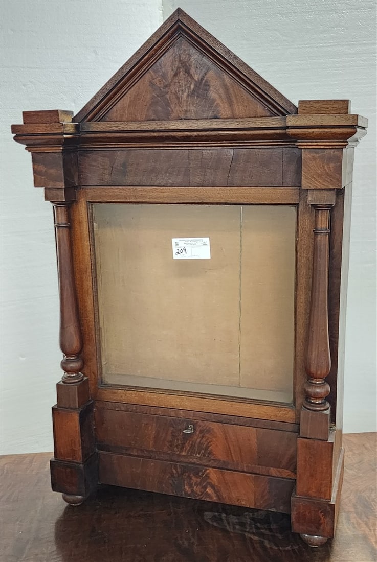 19thC Mahog Table Cabinet w/ Drawer 36 3/4"H X 22 1/4"W X 8 1/2" D (1 of 5)