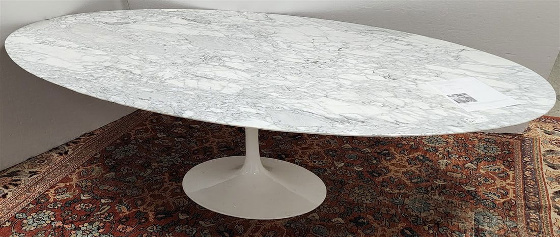 Saarinen Marble Top Dining Table 27"H X 8'L X 5'W (1 of 8)