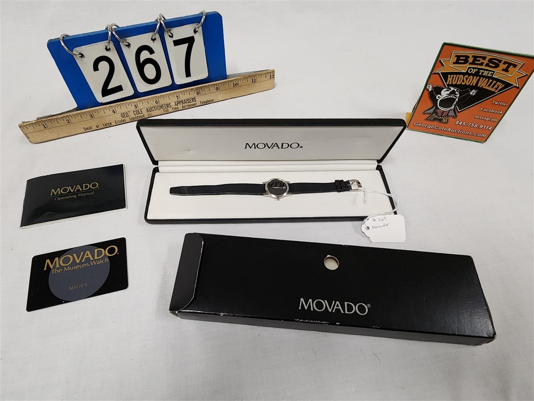 Movado Ladies Stainless Steel Wrist Watch w/ Box (1 of 3)
