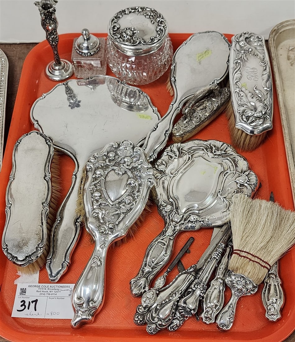 Tray Ster. + 800 Silver Dresser Sets + Accessories (1 of 2)