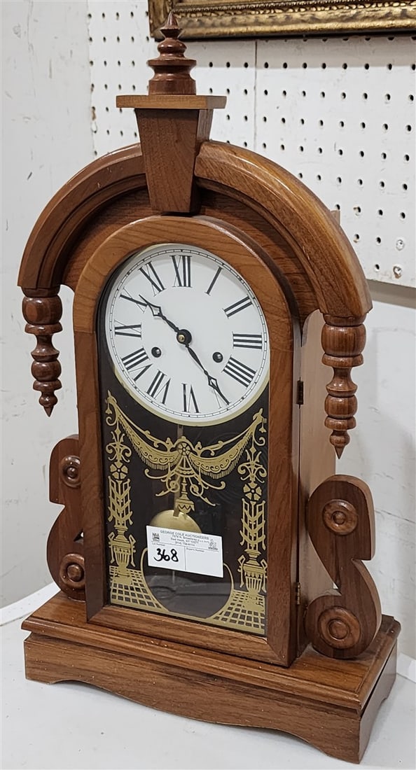 Walnut Mantel Clock 23 1/2"H X 13"W X 5 1/2"D Working (1 of 1)
