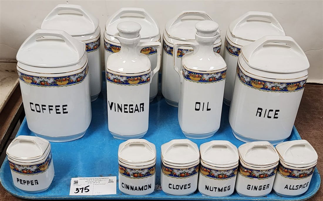 Tray 14 pc. Czech Cannister Set (1 of 5)