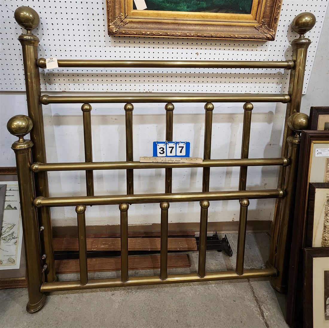 Brass Full Size Bed 51 1/2"H X 55"W (1 of 3)