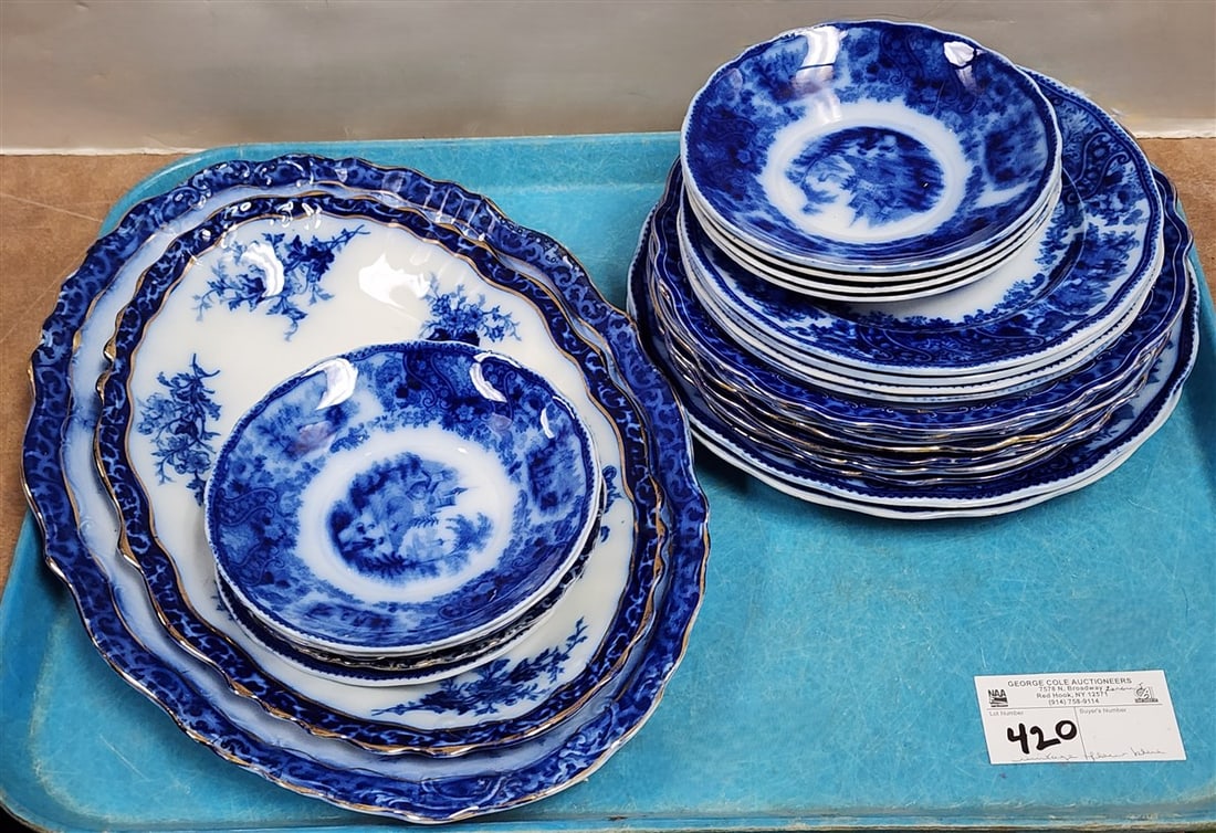 Tray 25 pc. Vintage Flow Blue (1 of 4)