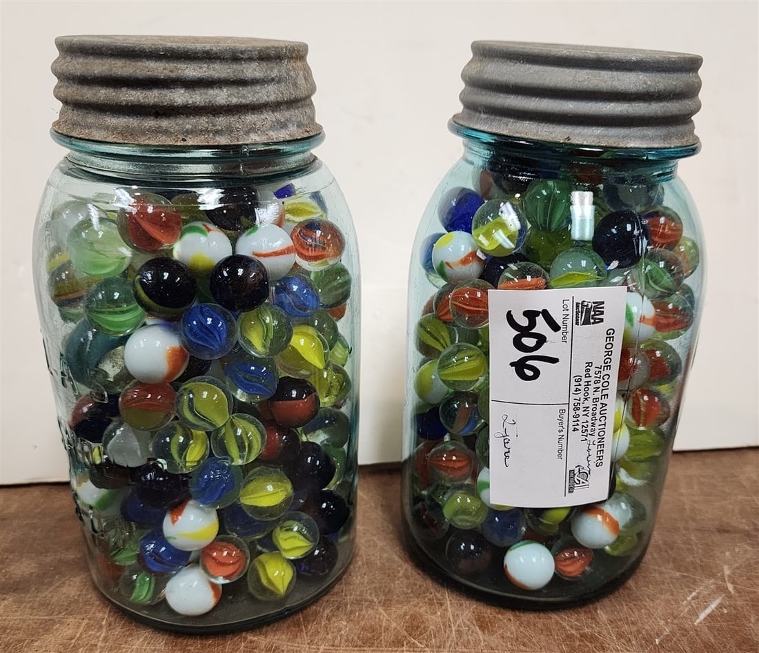 Lot 2 Jars Marbles (1 of 2)