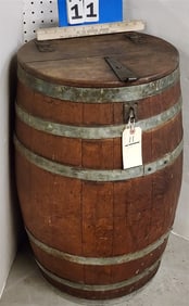 Oak Barrel 27 1/2"H X  16" Diam