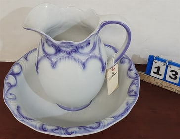 Vict Ironstone Pitcher + Bowl