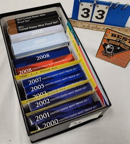 Bx 12 Bxd Proof Sets 2000-2003,2005, 2007-2008,2008-2012