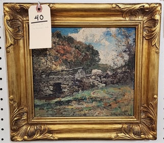 Framed O/B Landscape Sgnd De Haven