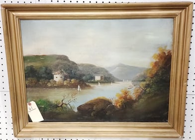 Framed O/B Landsccape 17" X 23 1/2" W/ Frame 22" X 28"