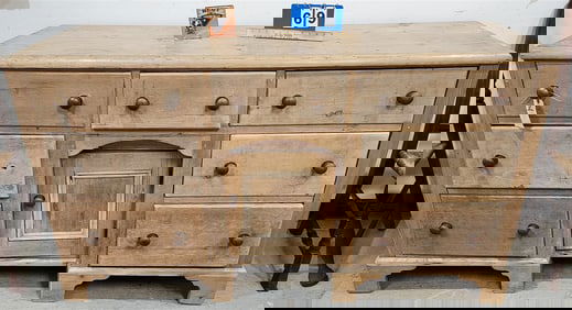 19th C Pine Sideboard 37"H X 65"W X 22"D