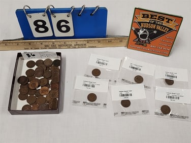 Lot 74 Indian Head Pennies + Flying Eagle 1857