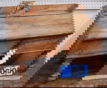 Indian Teak Table Top Desk 17 1/2"H X 24 1/2"W X 18"D