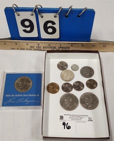 Bx US  Currency 2- Biccentennial Eisenhower $1, 1972 Eisenhower $,1951, Booker T Washington 1/2 $,