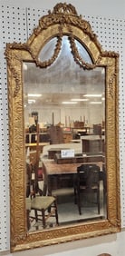 Pr Gilt Framed Bevelled Mirrors 48"H X 24"W