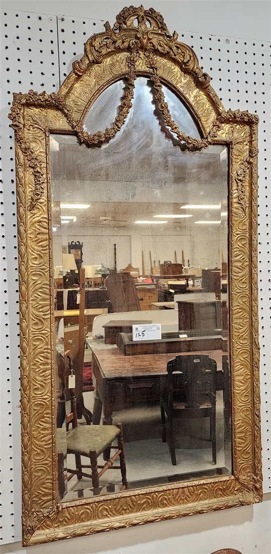Pr Gilt Framed Bevelled Mirrors 48"H X 24"W (1 of 5)