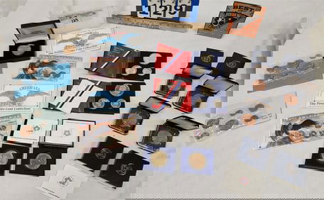 Lot Bicentennial- 2 Silver Proof Sets, Bicentennial Medal, 2 Amer Revolution Bicentennial Coins,