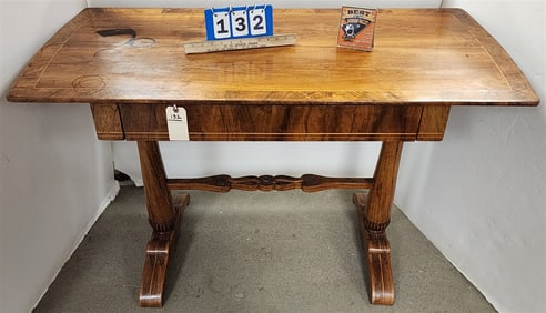 Biedermeier Walnut 1 Drawer Sofa Table 31"H X 49"W X 24 1/2"D