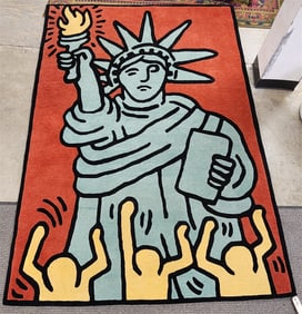 Keith Haring Rug 1 Of 10 5'6" X 7''10 1/2"